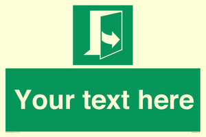 Custom sign safe condition door opens pulling left hand side